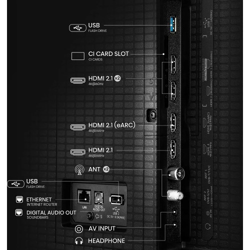 TV UHD HISENSE 65U7Q SMART 4K MINI LED 144Hz